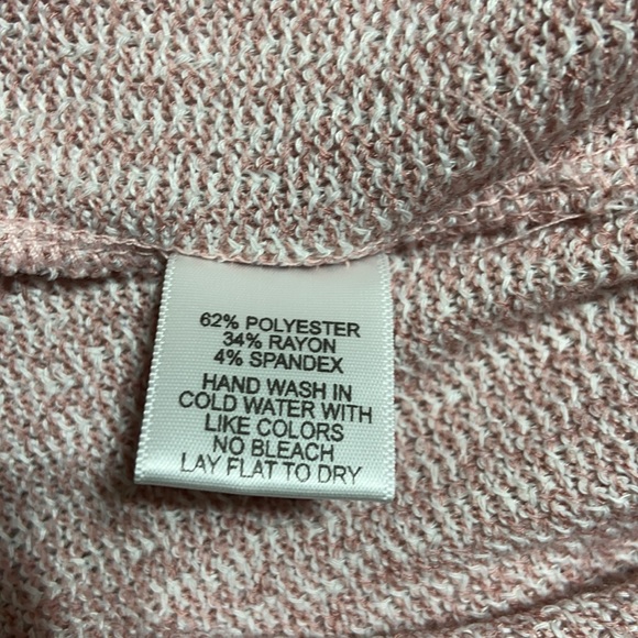 Gibson Knitted Turtleneck Sweater Pink Size Small - Picture 7 of 8